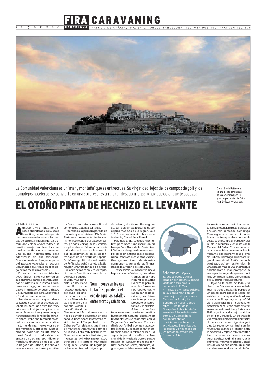 El otoño pinta de hechizo el levante — El Mundo · Caravaning