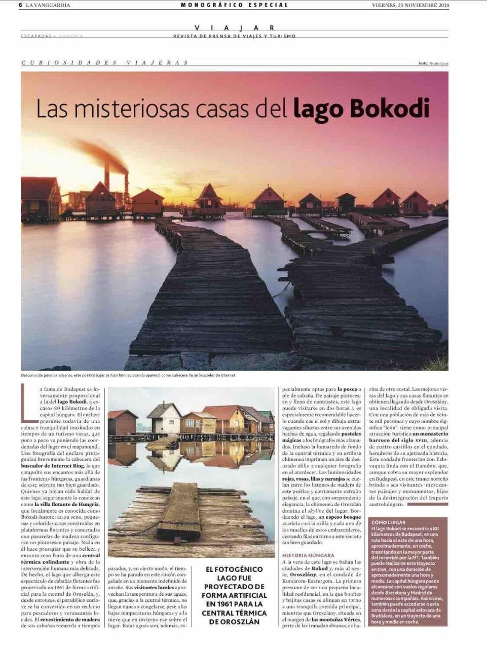 Las misteriosas casas del lago Bokodi — La Vanguardia · Viajar · 2018