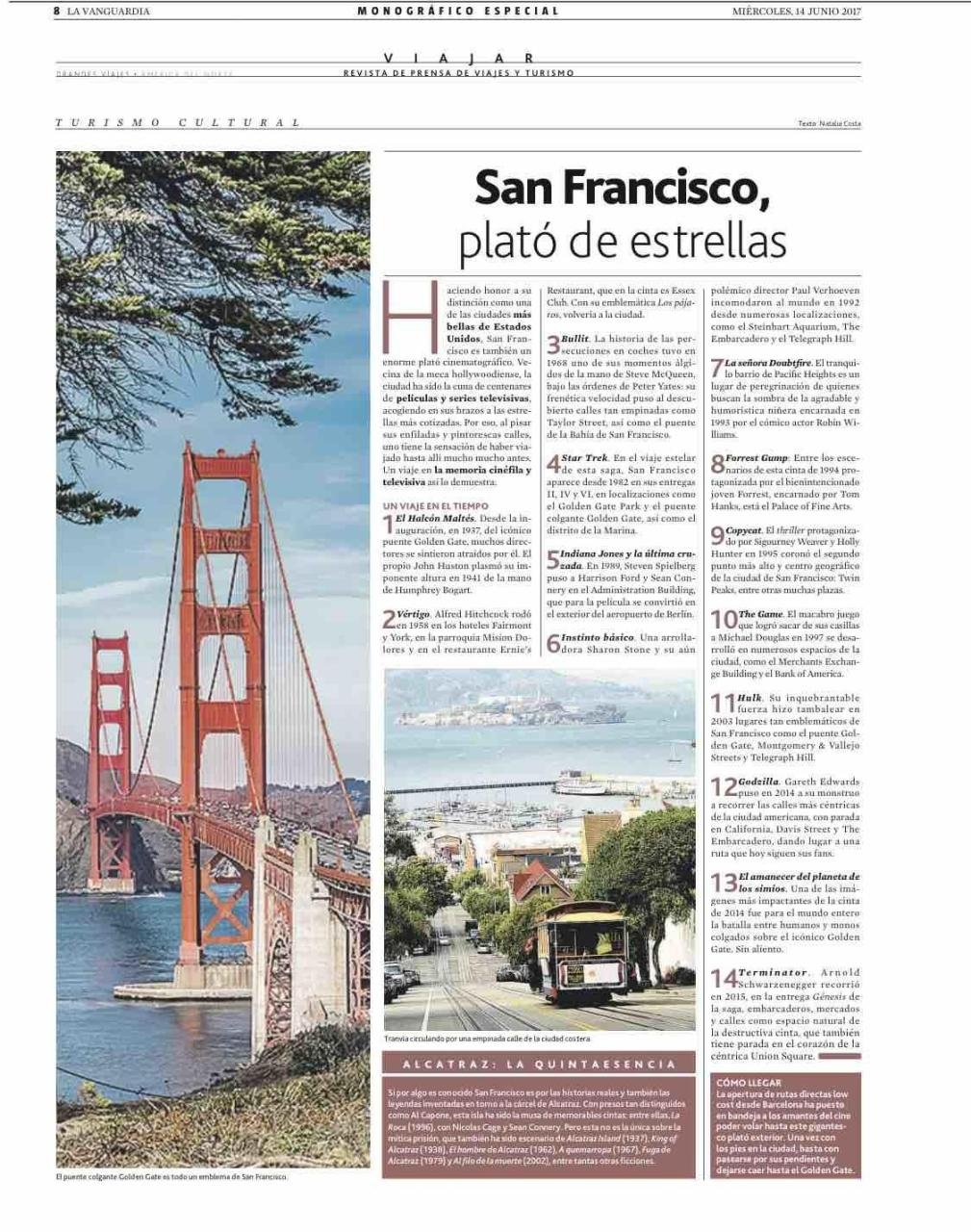 San Francisco, plató de estrellas — La Vanguardia · Viajar · 2017